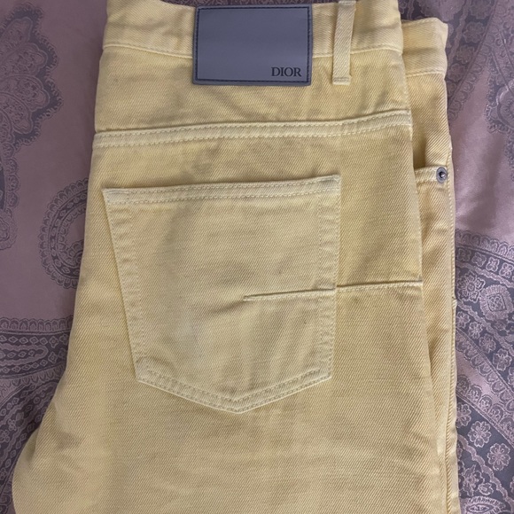 Dior Mens Yellow Jeans Size 32 - Picture 9 of 12